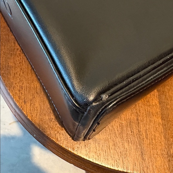 Gogo vegan Leather satchel shoulder bag black gunmetal hardware retro 3 Comp - Picture 14 of 17